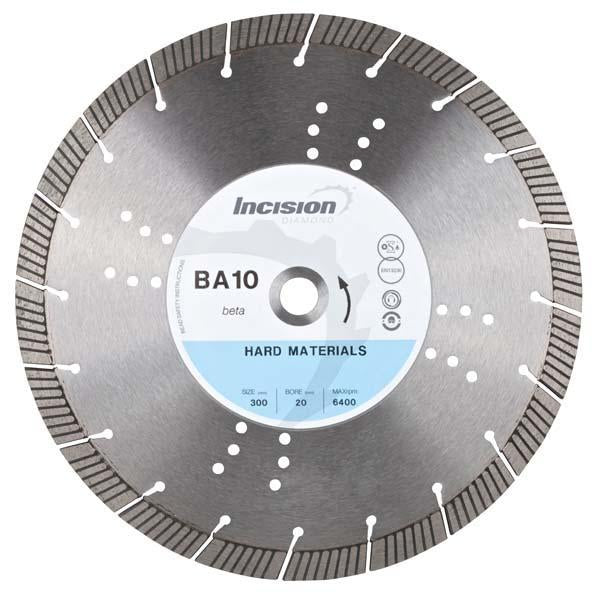 BA10-300/20 - Beta Diamond Blade Hard Materials - Incision - Diamond Blades - Lapwing UK