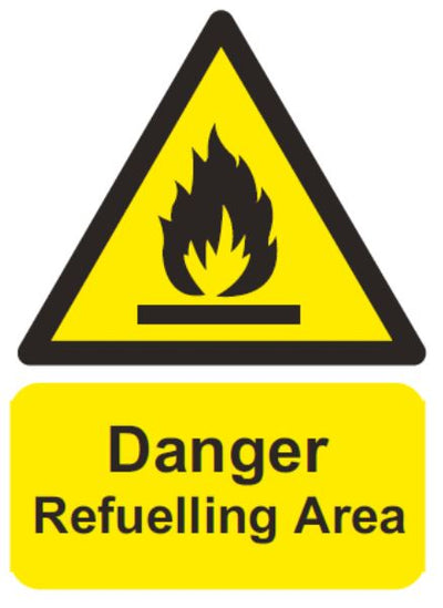 Safety Sign - Danger Refueling Area A3 - LapwingUK B2C - Safety Signage - Lapwing UK