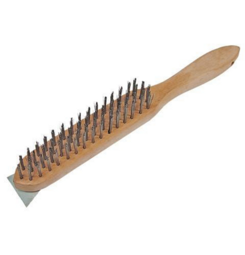 Wire Brush with Scraper - Orbit - Brooms - Lapwing UK
