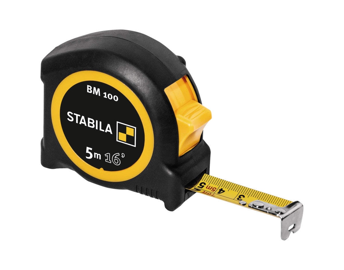 Stabila Pocket Tape Measure CM/Inch Scale 5m/8m - Orbit - Marking out Tools - Lapwing UK