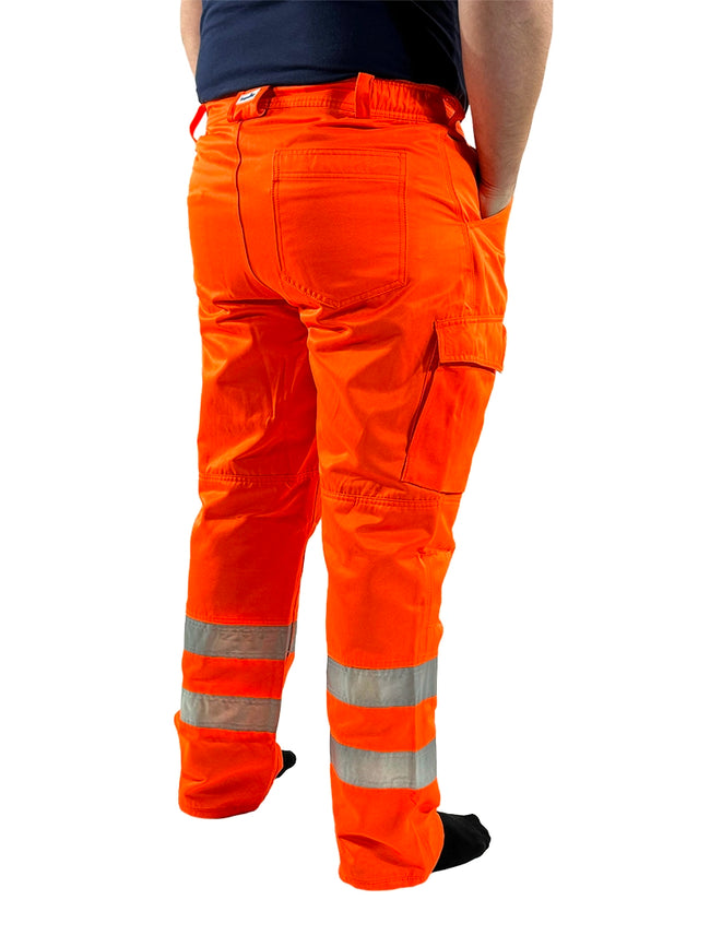 Professional Lapwing Orange Hi Vis Trouser - Azured - Rail Spec - Lapwing UK