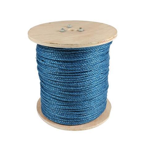 Blue Rope on Wooden Drum - Orbit - Materials Handling - Lapwing UK