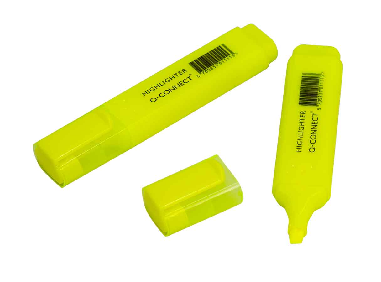 Q Connect Hi Lighter Pens - Pack 10 - Orbit - Canteen & Office - Lapwing UK