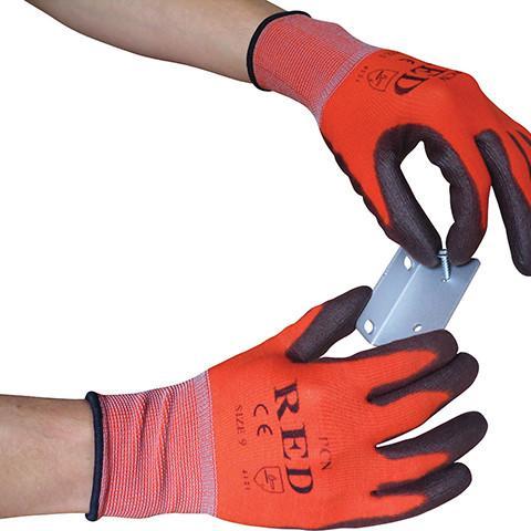 Cut Level 1 Red Traffic Gloves - Azured - Hand Protection - Lapwing UK