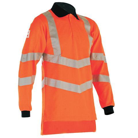 ARC Flame Retardant Polo Shirt Orange - Azured - Arc Compliant Clothing - Lapwing UK