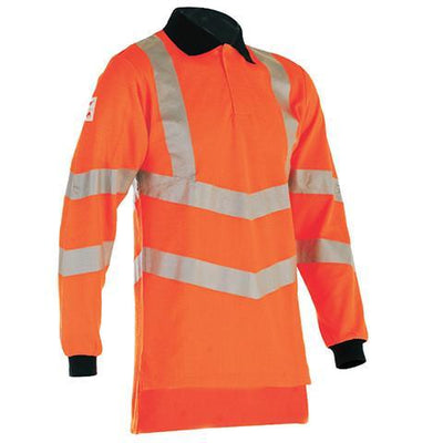 ARC Flame Retardant Polo Shirt Orange - Azured - Arc Compliant Clothing - Lapwing UK