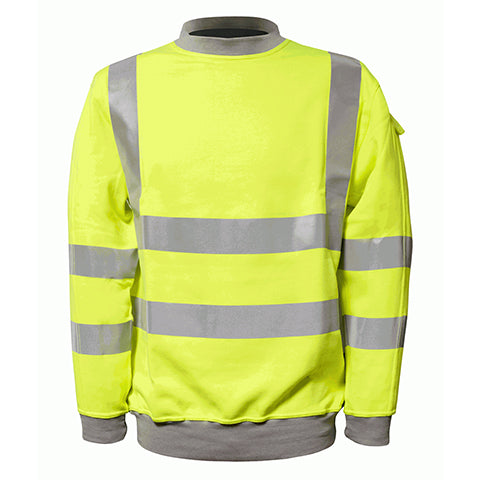 ARC Hi Viz Yellow Sweatshirt - Azured - Arc Compliant Clothing - Lapwing UK