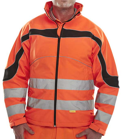 Softshell Jacket - Orange - Azured - General Hi Vis - Lapwing UK
