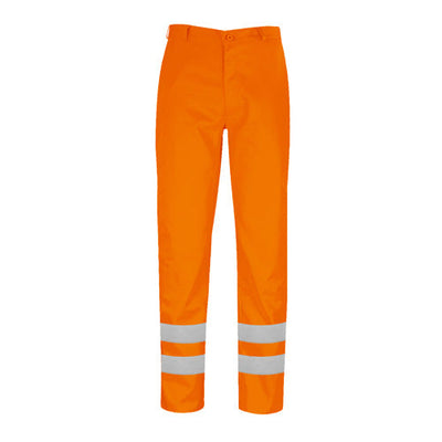Flame-Retardant Hi-Vis Orange Double Banded Trouser - LapwingUK - Hi-Vis Clothing - Lapwing UK