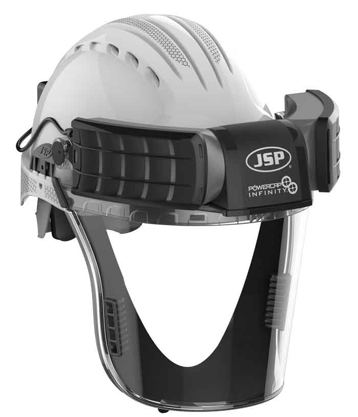 JSP Powercap Infinity Respirator Complete Unit with White Helmet - LapwingUK - Respiratory Protection - Lapwing UK