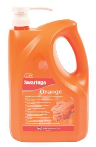 Swarfega Orange 4 Litre Pump Top Bottle - Orbit - Hand Cleaners - Lapwing UK