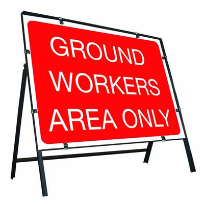 Metal Road Sign Ground Workers Area Only - Orbit - Temporary Road Signs - Lapwing UK