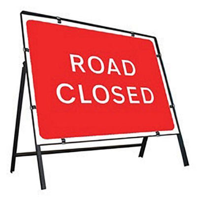 Metal Road Sign Road Closed - Orbit - Temporary Road Signs - Lapwing UK