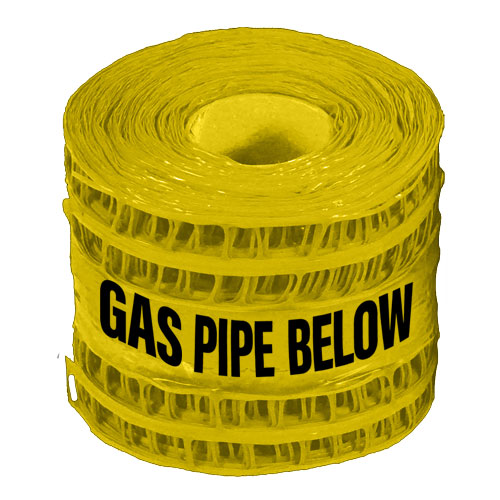 Underground Detectable Warning Tape - Gas Pipe Below - Orbit - Tapes - Lapwing UK
