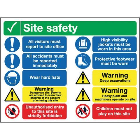 Site Safety Sign 10 Panel - Orbit - Safety Signage - Lapwing UK