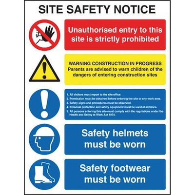 Site Safety Notice - Orbit - Safety Signage - Lapwing UK