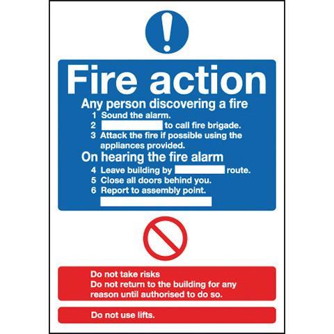 Signs Fire Action - Orbit - Fire Protection - Lapwing UK
