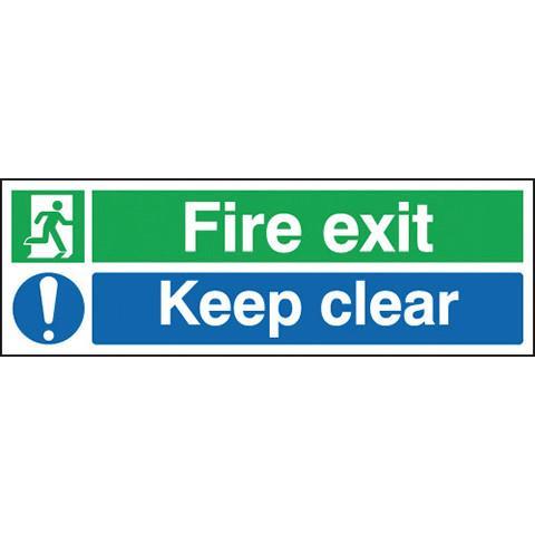 Safety Signs Fire Exit Keep Clear - Orbit - Safety Signage - Lapwing UK