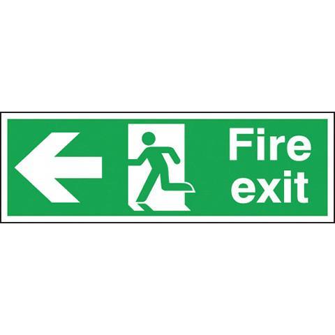 Safety Signs Fire Exit Arrow Left - Orbit - Safety Signage - Lapwing UK