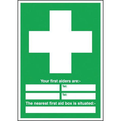 Safety Signs Your First Aiders Are - Orbit - Safety Signage - Lapwing UK