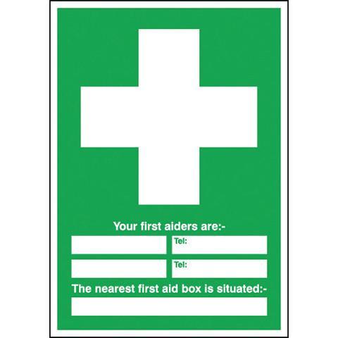 Safety Signs Your First Aiders Are - Orbit - Safety Signage - Lapwing UK
