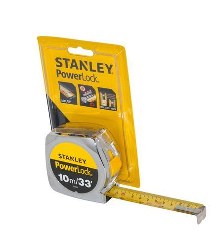 Stanley Powerlock 10m Tape - Orbit - Marking out Tools - Lapwing UK