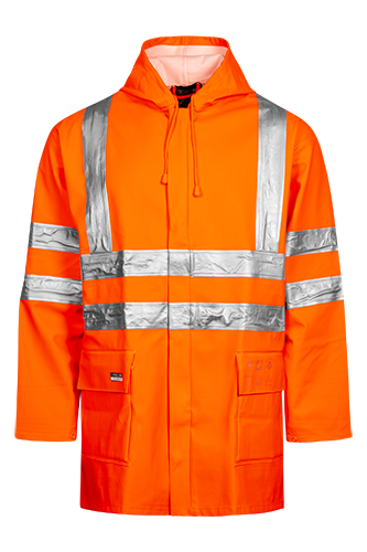 FR ARC Rainwear Jacket - Hi Viz Orange - Azured - Arc Compliant Clothing - Lapwing UK