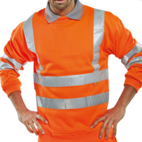 Orange Hi-Viz Sweatshirt - LapwingUK B2C -  - Lapwing UK
