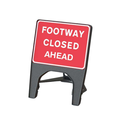 Plastic Road Sign - Footway Closed Ahead - Orbit - Temporary Road Signs - Lapwing UK
