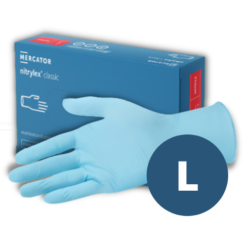 Blue Nitrile Powder Free Disposable Gloves - Azured - Hand Protection - Lapwing UK