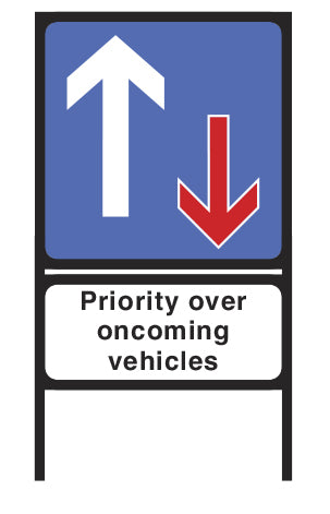 Metal Road Sign Priority Over Oncoming Vehicles - Orbit - Temporary Road Signs - Lapwing UK