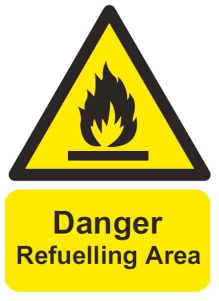 Safety Sign - Danger Refueling Area A3 - LapwingUK B2C - Safety Signage - Lapwing UK