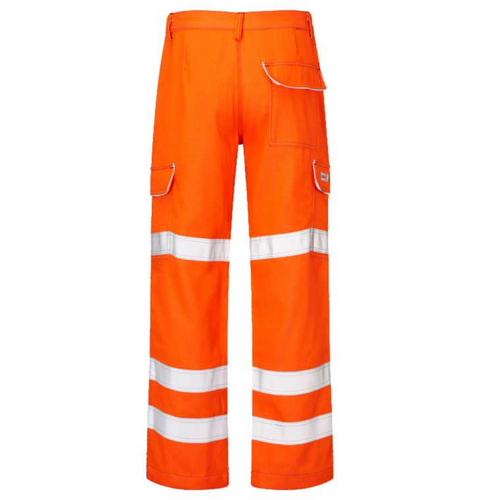Flame Retardant Orange Trouser - Double Banded - Azured - Arc Compliant Clothing - Lapwing UK