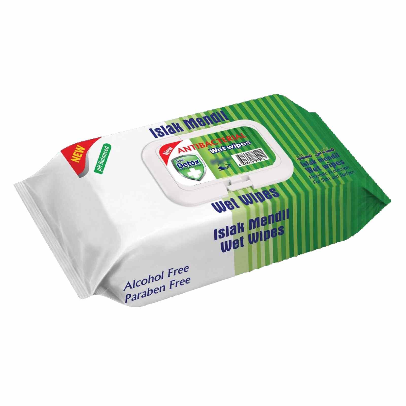 Detox Antibacterial Sanitising Wipes - Pack of 120
